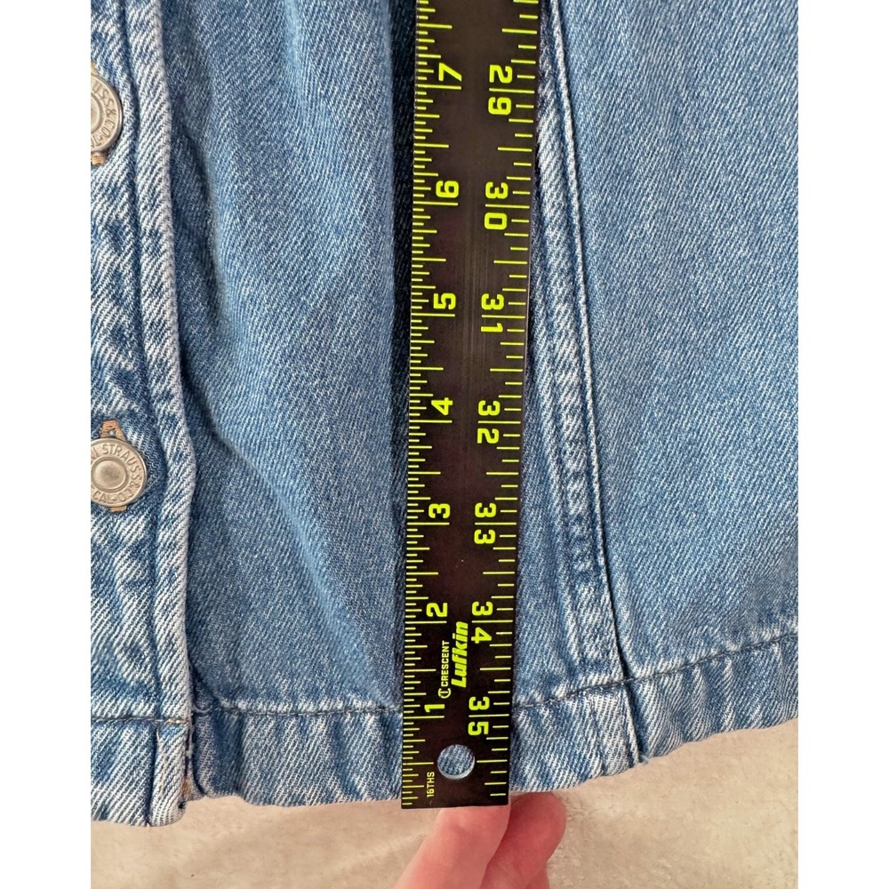 Levis Flynn‎ Western Dress Womens XL Blue Denim Long Sleeves Button Front - Picture 13 of 16